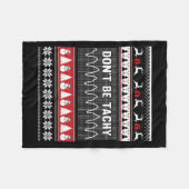 Nurse Ugly Christmas Sweater - Don't Be Tachy Swea Fleece Deken (Voorkant (Horizontaal))