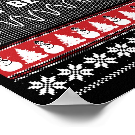 Nurse Ugly Christmas Sweater - Don't Be Tachy Swea Poster (Hoek)