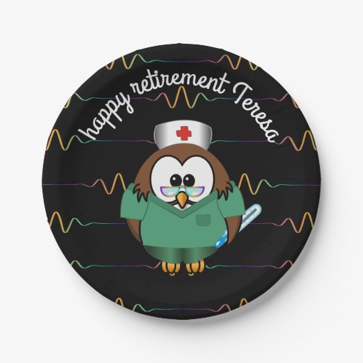 Nurse Uil - papieren borden Bordje (Voorkant)