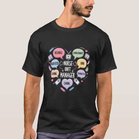 Nurse Unit Manager Waardering zorgzaam T-shirt (Voorkant)