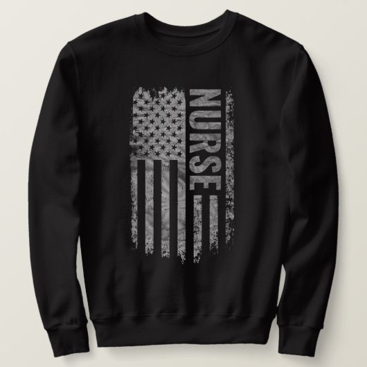 Nurse USA Flag Distressed design Trui (Design voorkant)