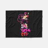 Nurse Valentijnsdag Valentijn Scrub Top Women Scr Fleece Deken (Voorkant (Horizontaal))