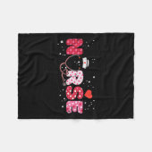 Nurse Valentijnsdag Valentijn Scrub Top Women Scr Fleece Deken (Voorkant (Horizontaal))