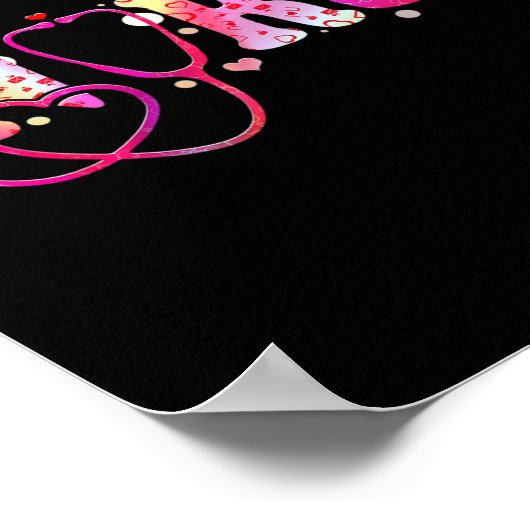 Nurse Valentijnsdag Valentijn Scrub Top Women Scr Poster (Hoek)