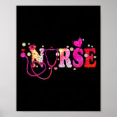 Nurse Valentijnsdag Valentijn Scrub Top Women Scr Poster (Voorkant)