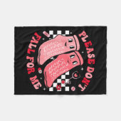 Nurse Valentine Non Slip Socks Please Don't Fall F Fleece Deken (Voorkant (Horizontaal))