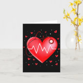 Nurse Valentines Day Heart Stethoscope 2 _1 Kaart (Gele Bloem)