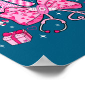 Nurse Valentine's Day Heart Stethoscope Er Icu Nic Poster (Hoek)