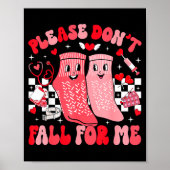 Nurse Valentines Day Non Slip Socks Please Don't F Poster (Voorkant)