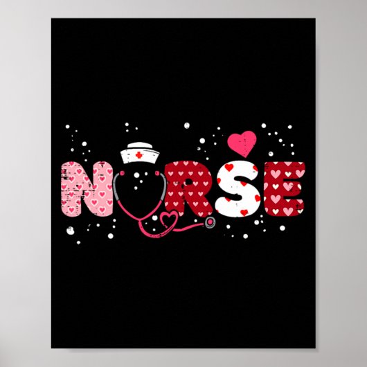 Nurse Valentines Day Valentine Er Icu Nicu Rn Nurs Poster (Voorkant)