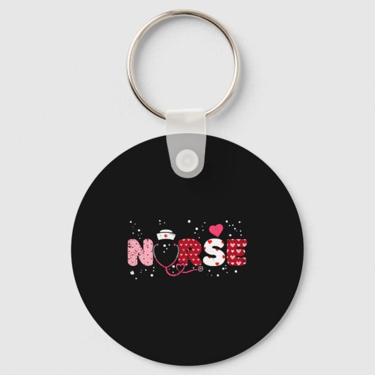 Nurse Valentines Day Valentine Er Icu Nicu Rn Nurs Sleutelhanger (Voorkant)