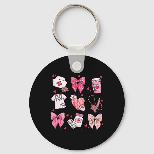 Nurse Valentines Day Valentine Er Icu Nicu Rn Nurs Sleutelhanger (Voorkant)