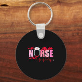 Nurse Valentines Day Valentine Er Icu Nicu Rn Nurs Sleutelhanger (Voorkant)