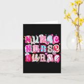 Nurse Valentines Stethoscope Valentine Nursing Gir Kaart (Gele Bloem)