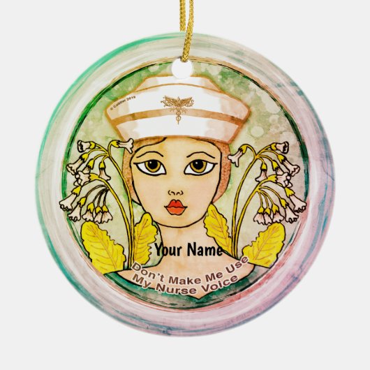 Nurse voice keramisch ornament (Voorkant)