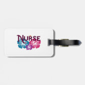 Nurse w-Hibiscus Bagagelabel (Achterkant horizontaal)