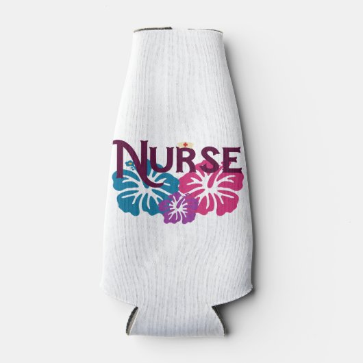 Nurse w-Hibiscus Flesjeskoeler (Voorkant)