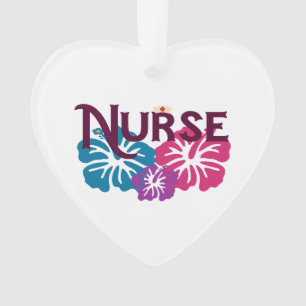 Nurse w-Hibiscus Ornament