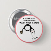 Nurse waardetoevoeging ronde button 5,7 cm (Voorkant /achterkant)