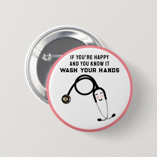 Nurse waardetoevoeging ronde button 5,7 cm (Voorkant /achterkant)