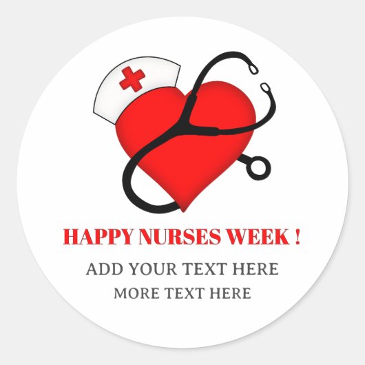 Nurse Week Ronde Sticker (Voorkant)