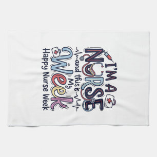 Nurse Week Vintage Typography T-shirt ontwerp_1 Theedoek