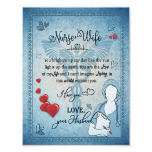 Nurse Wife Gift   Brief aan de vrouw van de echtge Foto Afdruk