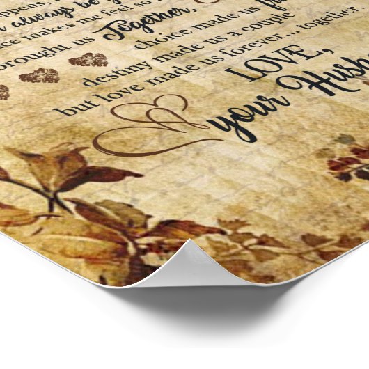 Nurse Wife Gifts | Brief aan mijn mooie vrouw Poster (Hoek)