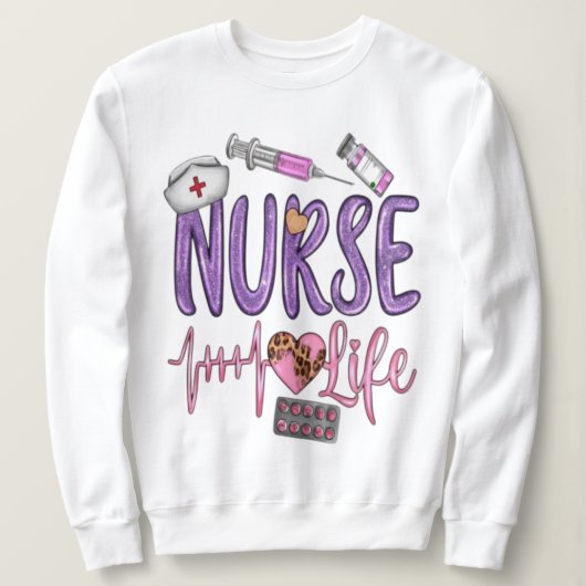 Nurse with instruments around, Nurse's Day Trui (Design voorkant)