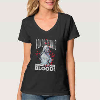 Nurse Zombie Bloeddonor Clinic Nursing Funny RN H T-shirt