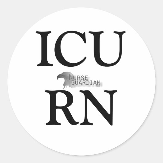 Nurseguardian-logo, ICURN Ronde Sticker (Voorkant)