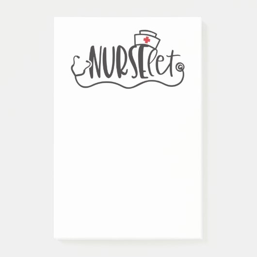 Nurselet Nursing Student verpleegster Post-it® Notes (Voorkant)