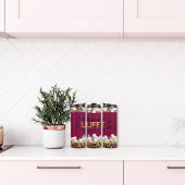 #Nurselife Gold Glitter Cheetah Print Burgundy Thermosbeker