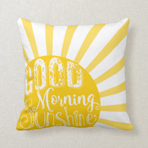 Nurserij, goedemorgen zonnepannen, pasgeboren deco kussen