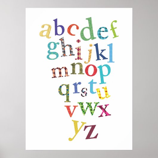 Nursery Art | Afdrukken van alfabet Poster (Voorkant)