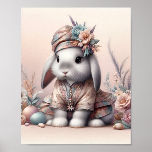 Nursery Art Nusantara / Heritage Baby Animals Poster (Voorkant)