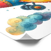 Nursery Art Poster Kind Vliegende Propeller Vliegt (Hoek)