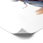 Nursery Art Poster Muis Gitaar spelen, Linkerhand (Hoek)