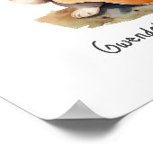 Nursery Art Poster Puppy met gitaar (Hoek)