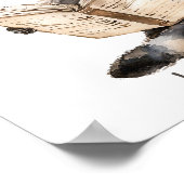 Nursery Art Poster Raccoon Reading (Hoek)