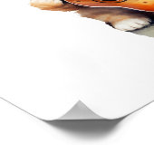 Nursery Art Poster Sinaasappel Kattengitaar Linksh (Hoek)