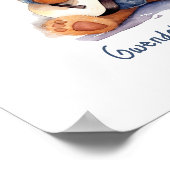 Nursery Art Poster Teddy Bear Gitaar  (Hoek)