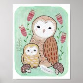 Nursery art Print Owl Nursery Print Nursery Decor (Voorkant)