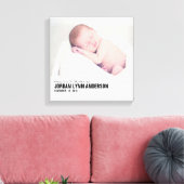 Nursery Baby Announcement Fotocanvas Afdrukken (Insitu (Woonkamer))