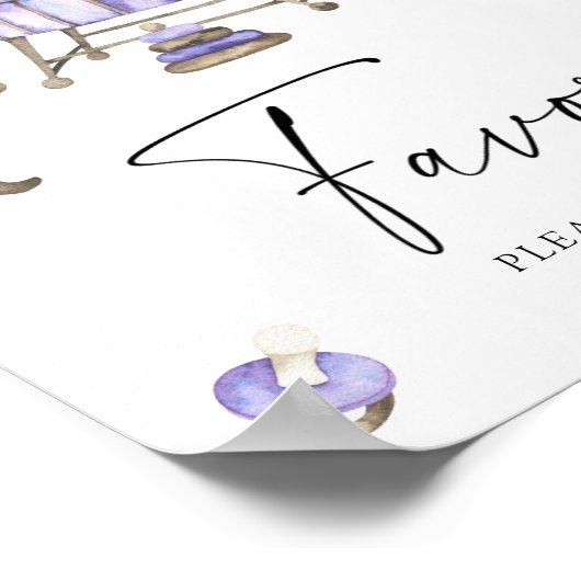 Nursery baby shower Favors Poster (Hoek)