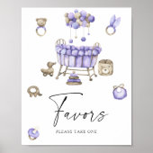 Nursery baby shower Favors Poster (Voorkant)