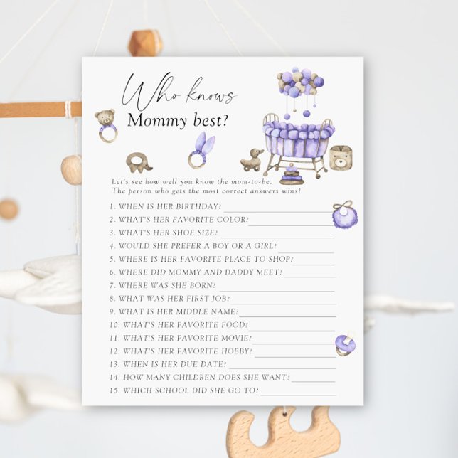 Nursery baby shower - Wie kent mama het beste spel (Creator heeft geüpload)