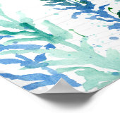 Nursery Baby Whale Starfish Moderne Beach Geometri Poster (Hoek)