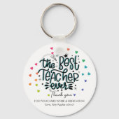 Nursery Best leraar regenboogkleur Canvas tas Sleutelhanger (Achterkant)