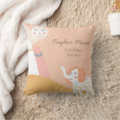 Nursery Birth Stats Boho Sunshine Elephant Kussen (Deken)